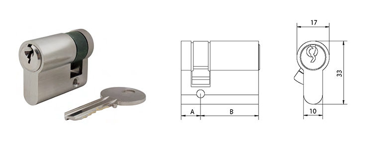 Euro Profile Cylinder Master Key With Custom Finish - Euro Cylinder - 3