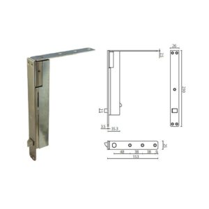 ADBS01 stainless steel automatic flush bolt