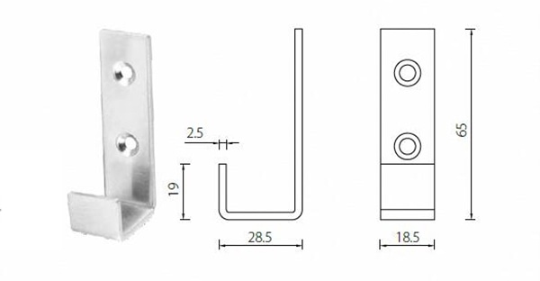 Surface mounted stainless steel coat hook CHS02 - Accessories - 1