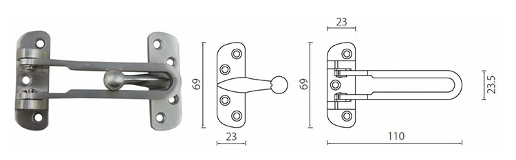 DGS01 stainless steel security door guard - Accessories - 1