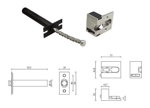 DGZ02 Satin Nickel Door Security Chain - Accessories - 1