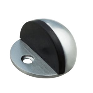 DSZ01 half moon door stopper, floor mounted & Satin Nickel