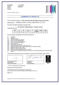 EN1303:2005 - Building Hardware - Cylinders for locks of HUACI
