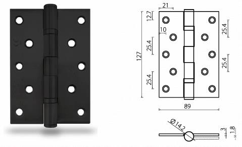 CE marked ball bearing fire door hinge black,5