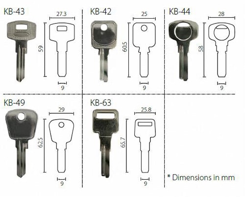 ECD3030TK DIN18252 brass thumbturn euro cylinder with computer key - Euro Cylinder - 3