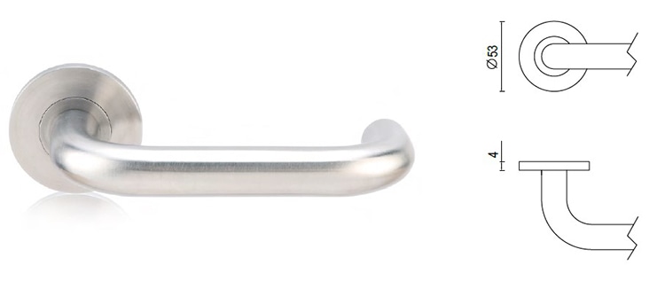 Internal door handle with round rose design for residential use - Door Handle - 1