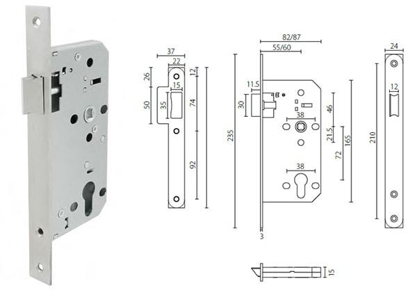 ML207204 storeroom mortise lock for commercial buildings - Door Lock - 1