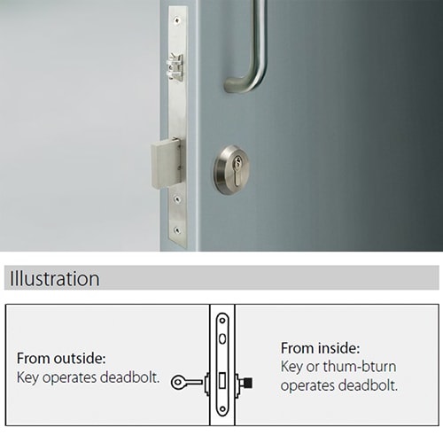 ML208507 adjustable cylinder mortise roller latch lock - Door Lock - 2