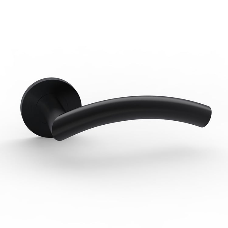 Modern matte black door handle - - News - 5