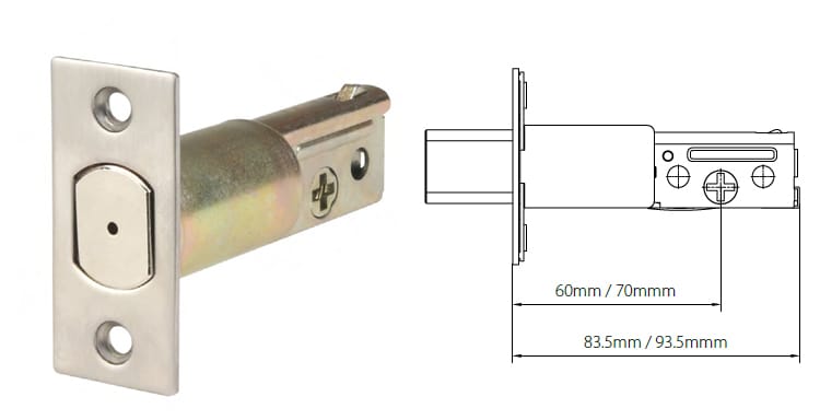 RTB30 tubular deadbolt 60mm/70mm backset fitted with rim/euro cylinder - Door Lock - 1