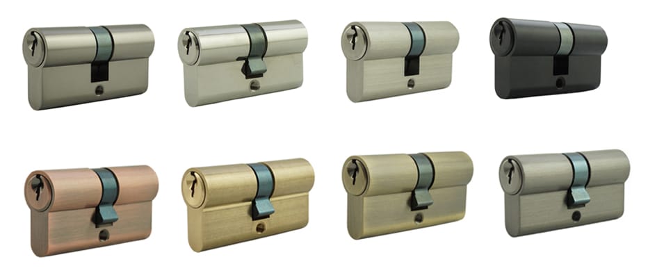 DIN18252 satin brass euro cylinder,custom spec - Euro Cylinder - 3