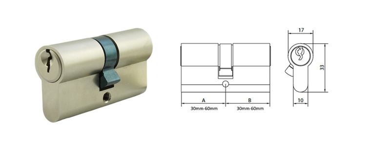 DIN18252 euro cylinder with master key,custom spec - Euro Cylinder - 1