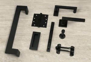 HUACI Matte Black Door Hardware